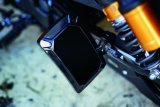 Kuryakyn Nova Curved Side-Mount License Plate Holders 3191 Mounting Bracket, Vertical Mount, Aluminum, Black Powdercoated, LED lighted, Universal, Each thumbnail 7