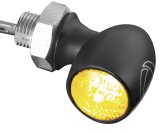 Kuryakyn Kellermann Atto Collection Turn Signals 2535 Kellerman Signal, Bullet, Clear Lens, LED, Amber Bulb, Diecast Satin Black, Each thumbnail 1