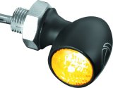 Kuryakyn Kellermann Atto Collection Turn Signals 2535 Kellerman Signal, Bullet, Clear Lens, LED, Amber Bulb, Diecast Satin Black, Each thumbnail 2