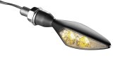 Kuryakyn Kellermann Micro Rhombus Collection Turn Signals 2850 Signal, Rhombus, LED, Clear Lens, Amber Light, Black Housing, Each thumbnail 1