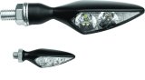 Kuryakyn Kellermann Micro Rhombus Collection Turn Signals 2850 Signal, Rhombus, LED, Clear Lens, Amber Light, Black Housing, Each thumbnail 2
