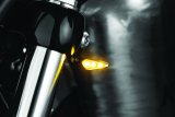 Kuryakyn Kellermann Micro Rhombus Collection Turn Signals 2850 Signal, Rhombus, LED, Clear Lens, Amber Light, Black Housing, Each thumbnail 4
