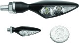 Kuryakyn Kellermann Micro Rhombus Collection Turn Signals 2850 Signal, Rhombus, LED, Clear Lens, Amber Light, Black Housing, Each thumbnail 7
