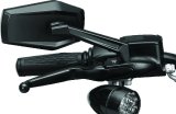 Kuryakyn Hex Mirrors 5919 Side View Mirrors, Hex, Flat Glass, Manual, Unique Shape, Aluminum, Satin Black, Pair thumbnail 4