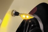 Kuryakyn Kellermann Micro Rhombus Collection Turn Signals 2548 Signal, Rhombus, LED, Clear Lens, Amber Light, Chrome Housing, Each thumbnail 3