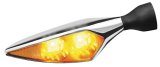 Kuryakyn Kellermann Micro Rhombus Collection Turn Signals 2548 Signal, Rhombus, LED, Clear Lens, Amber Light, Chrome Housing, Each thumbnail 4