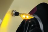 Kuryakyn Kellermann Micro Rhombus Collection Turn Signals 2548 Signal, Rhombus, LED, Clear Lens, Amber Light, Chrome Housing, Each thumbnail 6