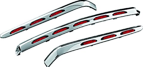 Kuryakyn LED Trunk Moldings 3201 Moldings, LED, ABS Plastic, Chrome, Red Lenses, for use on Honda®, Kit thumbnail 3