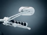 Kuryakyn Magnum Plus Mirrors 1409 Mirror, Plus, Custom, Oval, Convex, Manual, Chrome Housing, 5.5 in. Width, 3.0 in. Height, Each thumbnail 1