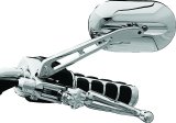 Kuryakyn Magnum Plus Mirrors 1409 Mirror, Plus, Custom, Oval, Convex, Manual, Chrome Housing, 5.5 in. Width, 3.0 in. Height, Each thumbnail 2