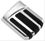 Kuryakyn Pilot Brake Pedal Pads 4429 Pad, Steel/Rubber, Chrome/Black, Hardware Included, Each thumbnail 1