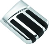Kuryakyn Pilot Brake Pedal Pads 4429 Pad, Steel/Rubber, Chrome/Black, Hardware Included, Each thumbnail 2