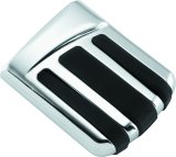 Kuryakyn Pilot Brake Pedal Pads 4429 Pad, Steel/Rubber, Chrome/Black, Hardware Included, Each thumbnail 3