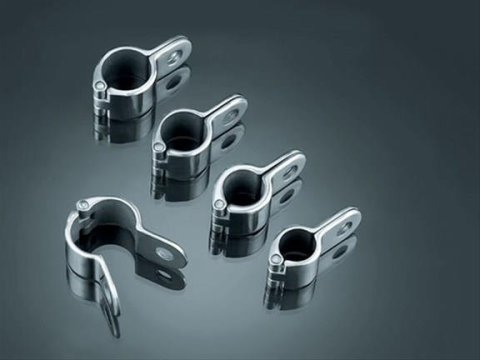 Kuryakyn Magnum Quick Clamps 7940 Clamp, Magnum, Quick, Front, Steel, Chrome, 1 in. Tube Diameter, Each