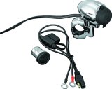 Kuryakyn Electrical Power Points 1423 Input, Steel, Chrome, Designed to Fit 1 in. Handlebars, Each thumbnail 2