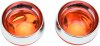 Kuryakyn Deep Dish Bezels 2268 Bezel, Dish, Steel Chrome, Amber Lens, Clear Bulb, Pair thumbnail 4