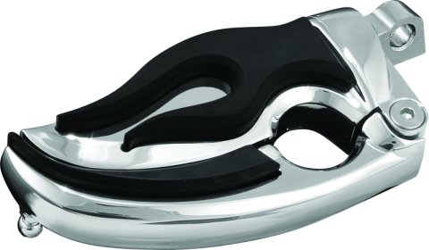 Kuryakyn Flamin' Pegs 4411 Pegs, Steel, Chrome, Flames, Hardware Included, Pair thumbnail 2