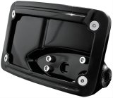 Kuryakyn Curved Horizontal Side Mount License Plate Holders 3125 Mounting Bracket, Aluminum, Horizontal, Black Powdercoated, Each thumbnail 2