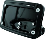 Kuryakyn Curved Horizontal Side Mount License Plate Holders 3125 Mounting Bracket, Aluminum, Horizontal, Black Powdercoated, Each thumbnail 4