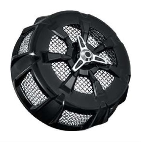 Kuryakyn Alley Cat Air Cleaner Covers 9438 Cover, Cat, Aluminum, Black, Harley-Davidson®, Each thumbnail 1