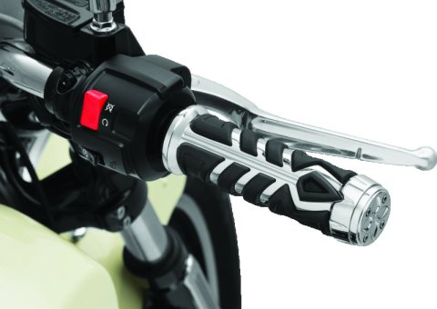 Kuryakyn Spear Grips 5628 Grips, Spear, Aluminum, Chrome, 1 in. Bar, Indian, Pair thumbnail 3