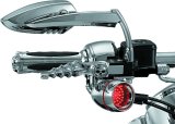 Kuryakyn Scythe Mirrors 1449 Mirrors, Scythe, Custom, Flat, Manual Adjustment, Chrome Aluminum Housing, Pair thumbnail 2
