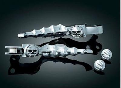 Kuryakyn Zombie Levers 1047 Levers, Aluminum, Chrome, Harley-Davidson®, Pair thumbnail 1