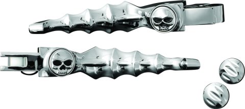 Kuryakyn Zombie Levers 1047 Levers, Aluminum, Chrome, Harley-Davidson®, Pair thumbnail 3