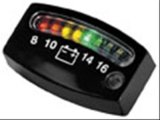 Kuryakyn LED Battery Gauges 4218 Gauge, LED, Digital, Voltage, Rectangular, Black Face, Black Bezel, Each thumbnail 1