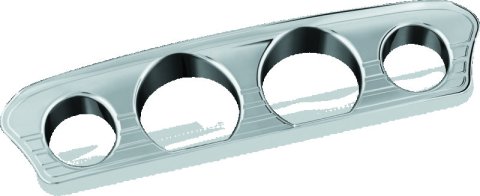 Kuryakyn Tri-Line Gauge Trim 7284 Exterior Accent, Trim, One-Piece Design, Plastic with Chrome-Look Finish, Each thumbnail 2
