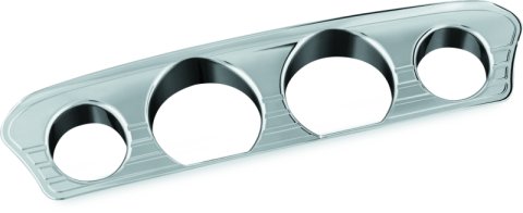 Kuryakyn Tri-Line Gauge Trim 7284 Exterior Accent, Trim, One-Piece Design, Plastic with Chrome-Look Finish, Each thumbnail 3