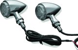 Kuryakyn Torpedo LED Lights 2508 Lights, Torpedo, Shaped, Diecast, Chrome, 1.750 in. Diameter, Clear Lens, Amber Bulbs, Front Usage, Universal, Pair thumbnail 3