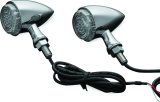 Kuryakyn Torpedo LED Lights 2508 Lights, Torpedo, Shaped, Diecast, Chrome, 1.750 in. Diameter, Clear Lens, Amber Bulbs, Front Usage, Universal, Pair thumbnail 4