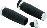 Kuryakyn Hex Grips 5920 Grips, Hex, Aluminum, Chrome, Twist Throttle Compatible, 1 in. Bar Diameter, Harley-Davidson®, Pair thumbnail 2