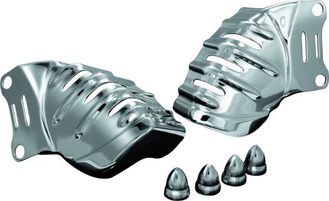 Kuryakyn Brembo Brake Caliper Covers 7789 Calipar Covers, Bolt-On, Plastic, Chrome, Pair thumbnail 4