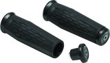 Kuryakyn Hex Grips 5927 Grips, Hex, Aluminum, Black, Twist Throttle Compatible, 1 in. Bar Diameter, Universal, Pair thumbnail 3