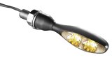 Kuryakyn Kellermann Micro 1000 Collection Turn Signals 2537 Signal, 1000, LED, Clear Lens, Amber Light, Black Housing, Each thumbnail 1