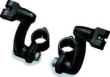 Kuryakyn Longhorn Offset Peg Mounts 7571 Foot Mounts, Offset, Front, Steel, Black, Pair thumbnail 2