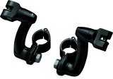 Kuryakyn Longhorn Offset Peg Mounts 7571 Foot Mounts, Offset, Front, Steel, Black, Pair thumbnail 3