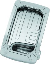 Kuryakyn Nova Curved Side-Mount License Plate Holders 3190 Mounting Bracket, Vertical Mount, Aluminum, Chrome Plated, LED lighted, Universal, Each thumbnail 3
