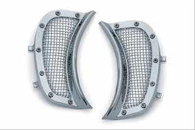 Kuryakyn Mesh Headlight Vent Accents 6519 Accent Vents, Aluminum/Steel, Satin Black, Adhesive Backed, Harley-Davidson®, Pair thumbnail 3