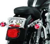Kuryakyn Deep Dish Bezels 2109 Turn Signal Bezels, Dish, Steel, Chrome, Red Lens, Harley-Davidson®, Pair thumbnail 3