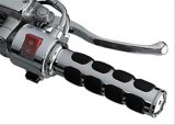 Kuryakyn ISO Grips 6190 Grips, Aluminum, Chrome, 125 mm. Length, 1 in. Bars, Twist Throttle, Pair thumbnail 1
