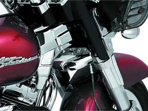 Kuryakyn Lower Triple Tree Wind Deflectors 1100 Deflector, Steel, Chrome Finish thumbnail 5