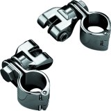 Kuryakyn Peg Mount with Magnum Quick Clamps 7944 Motorcycle Foot Mounts, Clamp w/Clevis, Steel, Chrome, Pair thumbnail 2