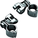 Kuryakyn Peg Mount with Magnum Quick Clamps 7944 Motorcycle Foot Mounts, Clamp w/Clevis, Steel, Chrome, Pair thumbnail 3