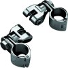 Kuryakyn Peg Mount with Magnum Quick Clamps 7944 Motorcycle Foot Mounts, Clamp w/Clevis, Steel, Chrome, Pair thumbnail 4