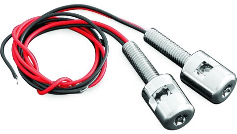 Kuryakyn LED License Plate Bolt Lights 9199 Bolts, Lighted, Round Head, Steel, Chrome, 1.00 in. Underhead Length, Pair thumbnail 3