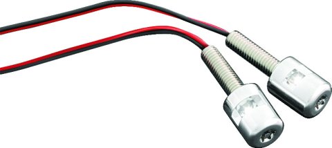 Kuryakyn LED License Plate Bolt Lights 9199 Bolts, Lighted, Round Head, Steel, Chrome, 1.00 in. Underhead Length, Pair thumbnail 5