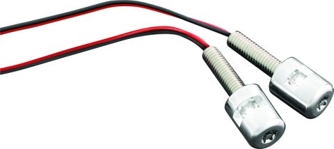 Kuryakyn LED License Plate Bolt Lights 9199 Bolts, Lighted, Round Head, Steel, Chrome, 1.00 in. Underhead Length, Pair thumbnail 6